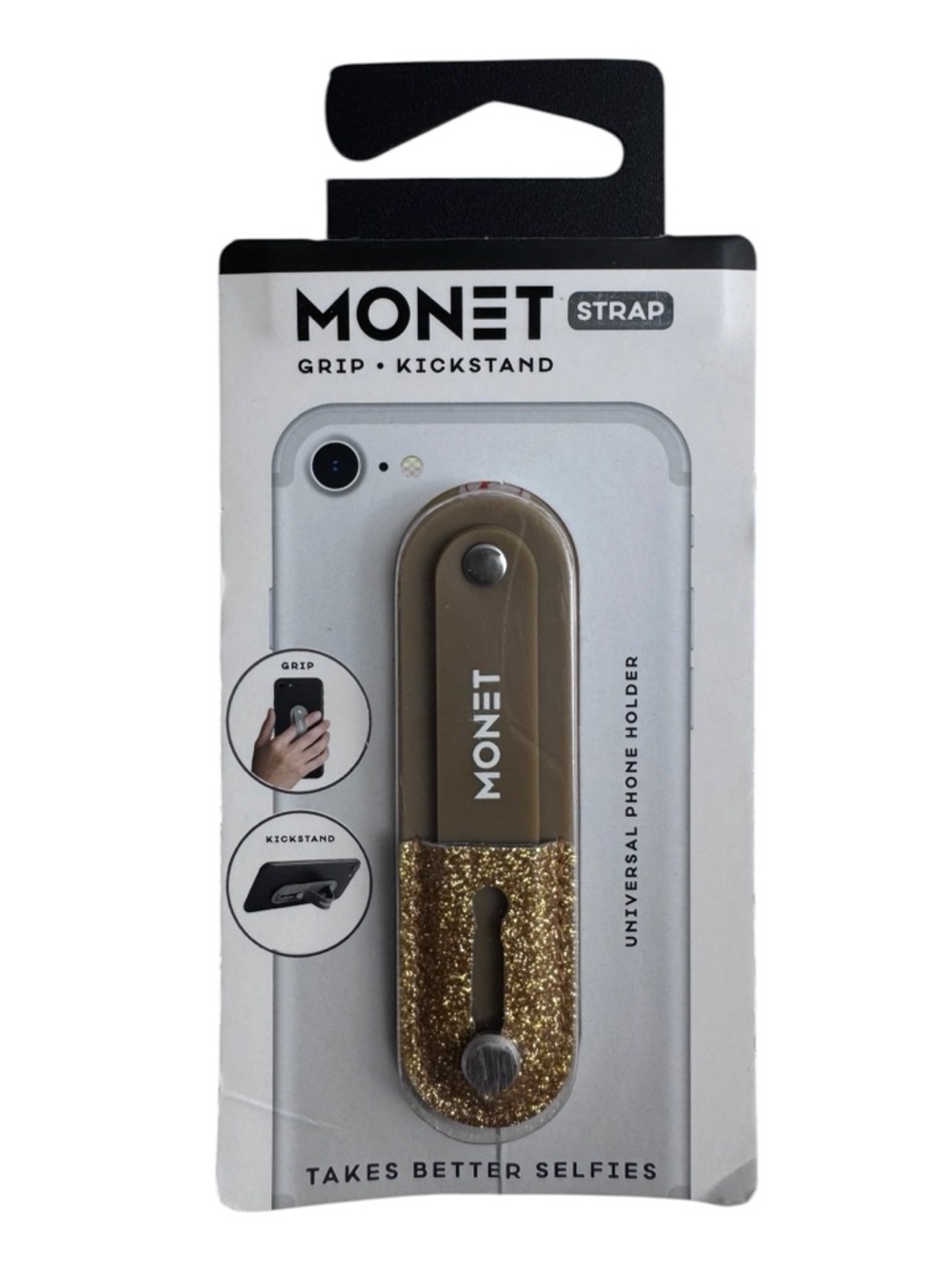 Monet Strap Phone Grip Kickstand Adjustable Gold Universal